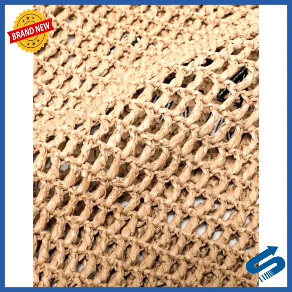 Large Woven Straw Tote Bag Summer Beach Vacation Boho Chic Handbag